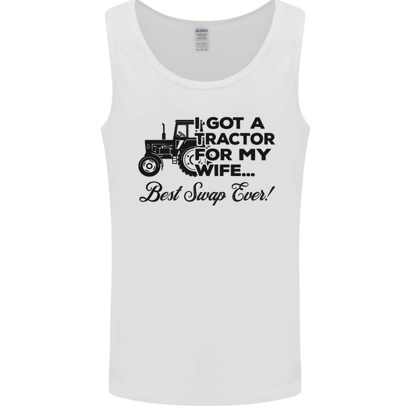 Tractor for My Wife Best Swap Ever Farming Mens Vest Tank Top White