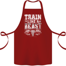 Train Like a Beast Gym Training Top Cotton Apron 100% Organic Maroon