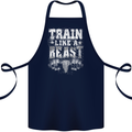Train Like a Beast Gym Training Top Cotton Apron 100% Organic Navy Blue