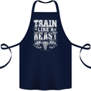 Train Like a Beast Gym Training Top Cotton Apron 100% Organic Navy Blue