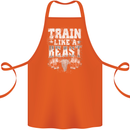 Train Like a Beast Gym Training Top Cotton Apron 100% Organic Orange