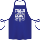 Train Like a Beast Gym Training Top Cotton Apron 100% Organic Royal Blue