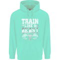 Train Like a Beast Gym Training Top Mens 80% Cotton Hoodie Peppermint