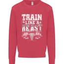 Train Like a Beast Gym Training Top Mens Sweatshirt Jumper Heliconia
