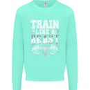 Train Like a Beast Gym Training Top Mens Sweatshirt Jumper Peppermint