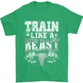 Train Like a Beast Gym Training Top Mens T-Shirt Cotton Gildan Irish Green