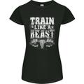 Train Like a Beast Gym Training Top Womens Petite Cut T-Shirt Black