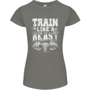 Train Like a Beast Gym Training Top Womens Petite Cut T-Shirt Charcoal