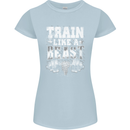 Train Like a Beast Gym Training Top Womens Petite Cut T-Shirt Light Blue
