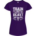 Train Like a Beast Gym Training Top Womens Petite Cut T-Shirt Purple