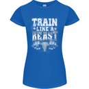 Train Like a Beast Gym Training Top Womens Petite Cut T-Shirt Royal Blue