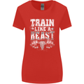 Train Like a Beast Gym Training Top Womens Wider Cut T-Shirt Red