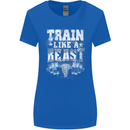 Train Like a Beast Gym Training Top Womens Wider Cut T-Shirt Royal Blue
