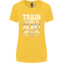 Train Like a Beast Gym Training Top Womens Wider Cut T-Shirt Yellow