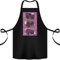Trains Trainspotting Rail Carriages Cotton Apron 100% Organic Black