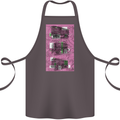 Trains Trainspotting Rail Carriages Cotton Apron 100% Organic Dark Grey
