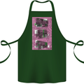 Trains Trainspotting Rail Carriages Cotton Apron 100% Organic Forest Green