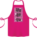 Trains Trainspotting Rail Carriages Cotton Apron 100% Organic Pink