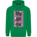 Trains Trainspotting Rail Carriages Mens 80% Cotton Hoodie Irish Green