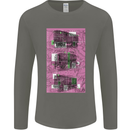 Trains Trainspotting Rail Carriages Mens Long Sleeve T-Shirt Charcoal