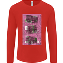 Trains Trainspotting Rail Carriages Mens Long Sleeve T-Shirt Red