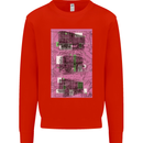 Trains Trainspotting Rail Carriages Mens Sweatshirt Jumper Bright Red