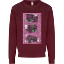 Trains Trainspotting Rail Carriages Mens Sweatshirt Jumper Maroon