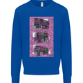 Trains Trainspotting Rail Carriages Mens Sweatshirt Jumper Royal Blue