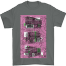 Trains Trainspotting Rail Carriages Mens T-Shirt Cotton Gildan Charcoal