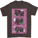Trains Trainspotting Rail Carriages Mens T-Shirt Cotton Gildan Dark Chocolate