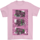 Trains Trainspotting Rail Carriages Mens T-Shirt Cotton Gildan Light Pink