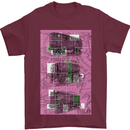 Trains Trainspotting Rail Carriages Mens T-Shirt Cotton Gildan Maroon