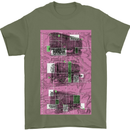 Trains Trainspotting Rail Carriages Mens T-Shirt Cotton Gildan Military Green