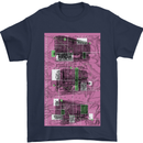 Trains Trainspotting Rail Carriages Mens T-Shirt Cotton Gildan Navy Blue