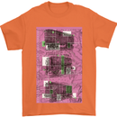 Trains Trainspotting Rail Carriages Mens T-Shirt Cotton Gildan Orange