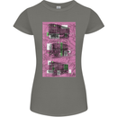 Trains Trainspotting Rail Carriages Womens Petite Cut T-Shirt Charcoal