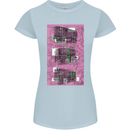 Trains Trainspotting Rail Carriages Womens Petite Cut T-Shirt Light Blue