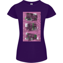 Trains Trainspotting Rail Carriages Womens Petite Cut T-Shirt Purple