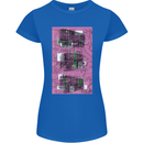 Trains Trainspotting Rail Carriages Womens Petite Cut T-Shirt Royal Blue