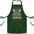 Tread Lightly Protective Dad Father's Day Cotton Apron 100% Organic Forest Green