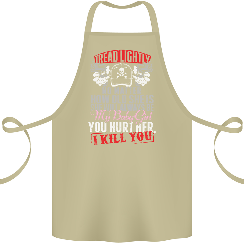 Tread Lightly Protective Dad Father's Day Cotton Apron 100% Organic Khaki