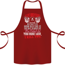 Tread Lightly Protective Dad Father's Day Cotton Apron 100% Organic Maroon
