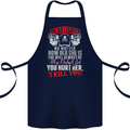 Tread Lightly Protective Dad Father's Day Cotton Apron 100% Organic Navy Blue