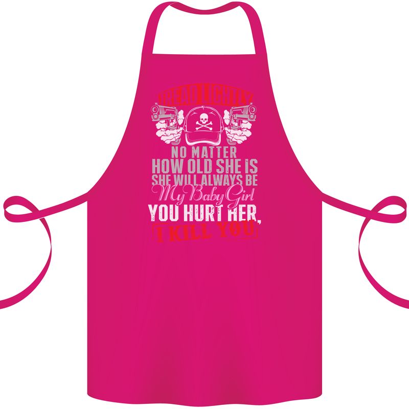 Tread Lightly Protective Dad Father's Day Cotton Apron 100% Organic Pink