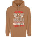 Tread Lightly Protective Dad Father's Day Mens 80% Cotton Hoodie Caramel Latte