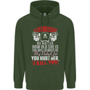Tread Lightly Protective Dad Father's Day Mens 80% Cotton Hoodie Forest Green