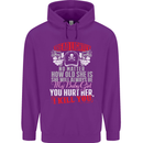 Tread Lightly Protective Dad Father's Day Mens 80% Cotton Hoodie Purple