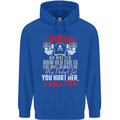 Tread Lightly Protective Dad Father's Day Mens 80% Cotton Hoodie Royal Blue