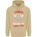 Tread Lightly Protective Dad Father's Day Mens 80% Cotton Hoodie Sand