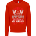 Tread Lightly Protective Dad Father's Day Mens Sweatshirt Jumper Bright Red